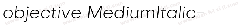 objective MediumItalic字体转换